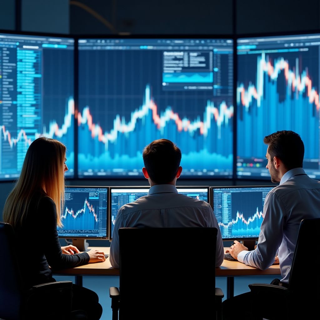 Equipo en análisis de datos económicos